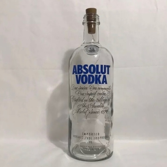 Decorated Bottle - Absolut Vodka Bottle with Lights - Picture 2 of 13